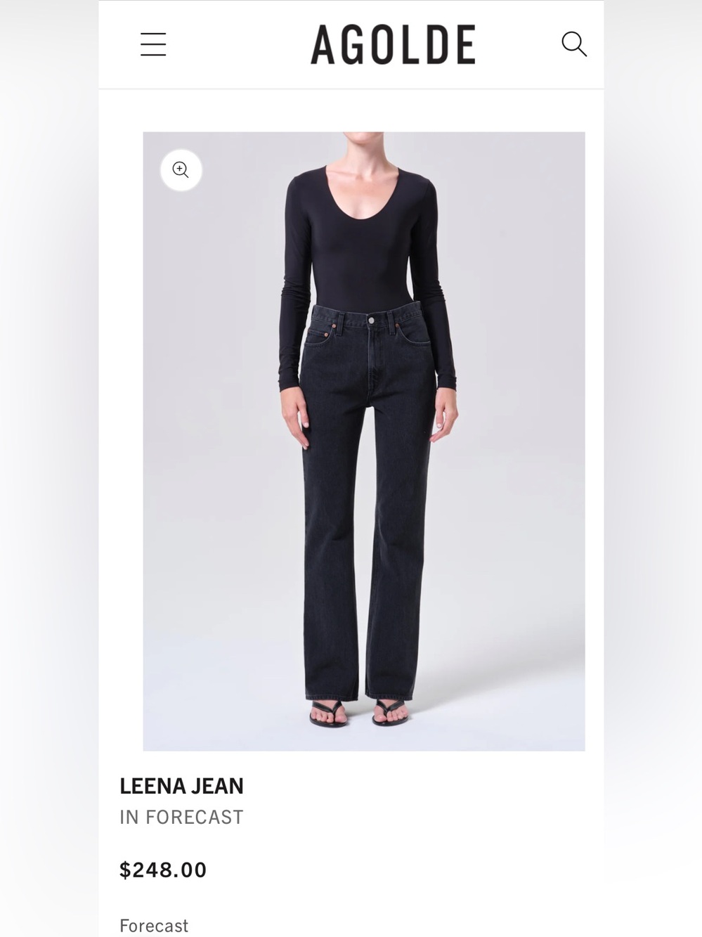 Agolde Leena Mid Rise Baby Flare Jeans in Forecast